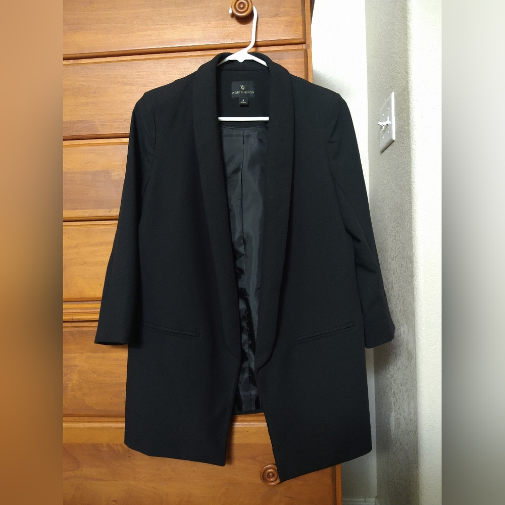 Worthington Black Open Blazer (Size Small)